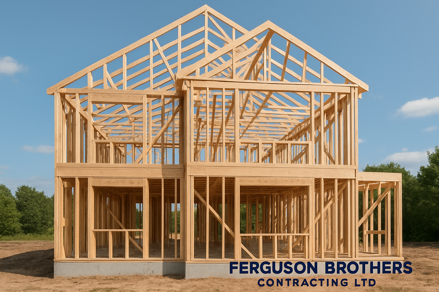 Custom framing project completed by Ferguson Brothers Contracting Ltd.