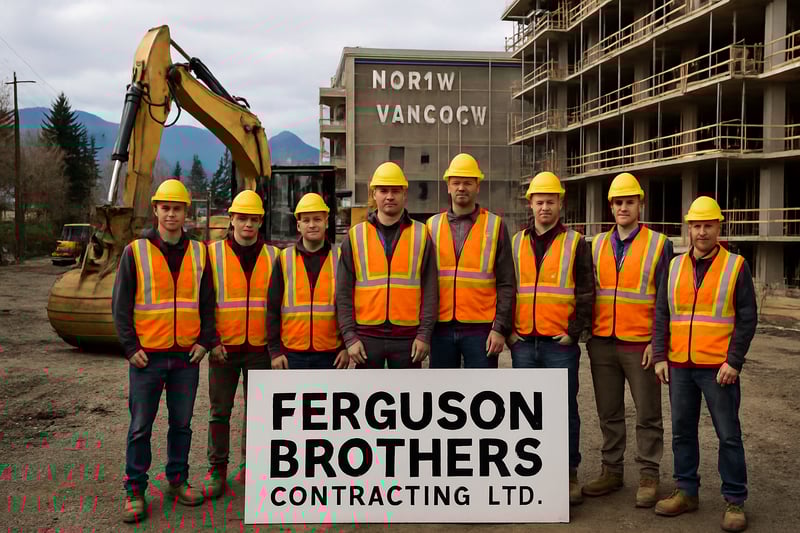 Ferguson Brothers Contracting Ltd. team at a construction site in North Vancouver Ferguson Brothers Contracting Ltd. team at a construction site in North Vancouver